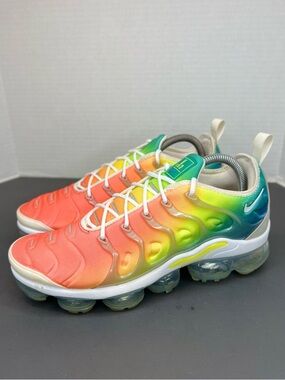 Nike Air Vapormax Plus Rainbow Blue Neptune/Dynamic Yellow 924453-103 Size 8M